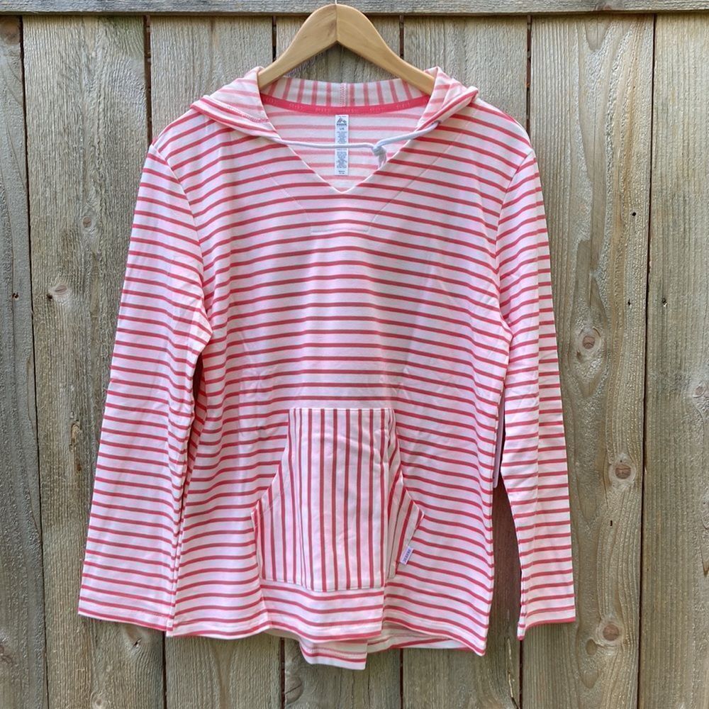 RBX Striped Activewear Hooded Top